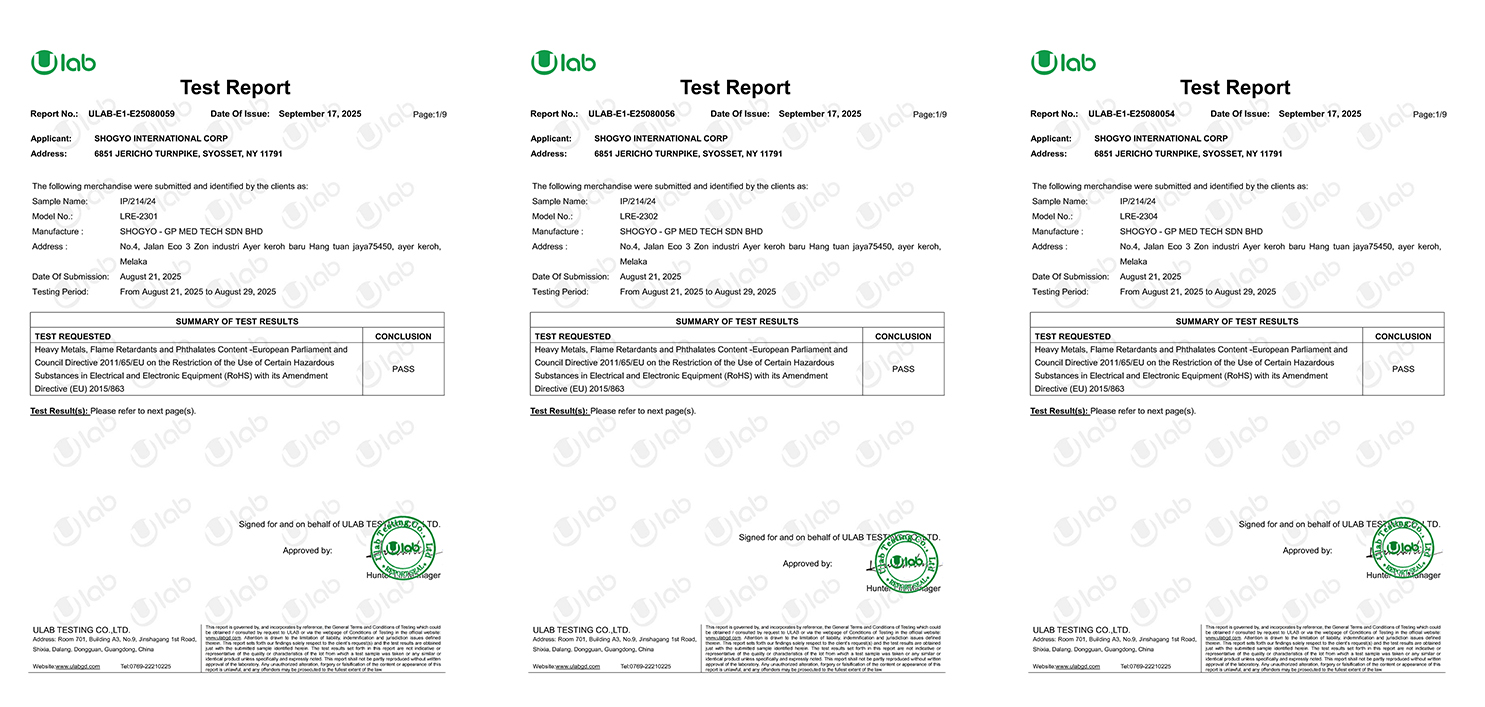 The products of GPTEK's factory in Malaysia have obtained RoHS and REACH certifications, demonstrating the company's international environmental protection commitment.